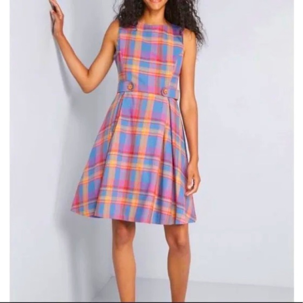 Modcloth Plaid Dress